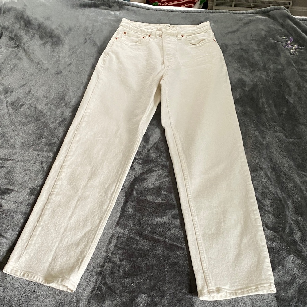 Buck Mason women’s cream jeans